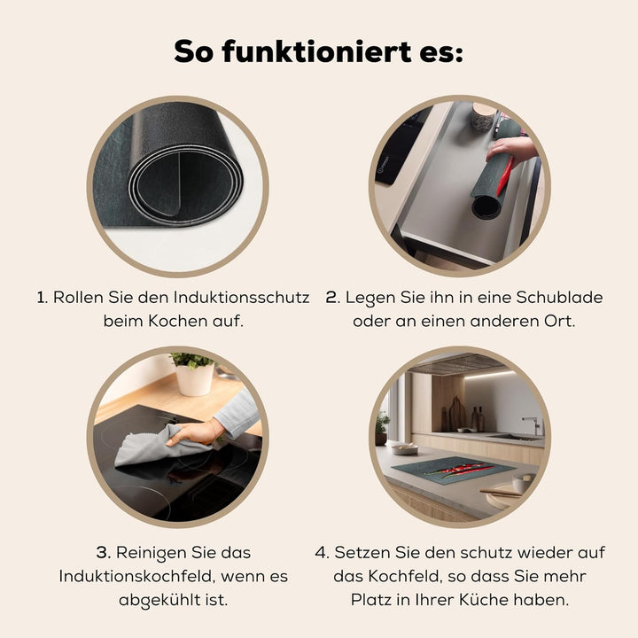 KitchenYeah© Herdabdeckplatte Einteilig Induktionsmatte Küche Abdeckung Ceranfeld Herd Abdeckplatte