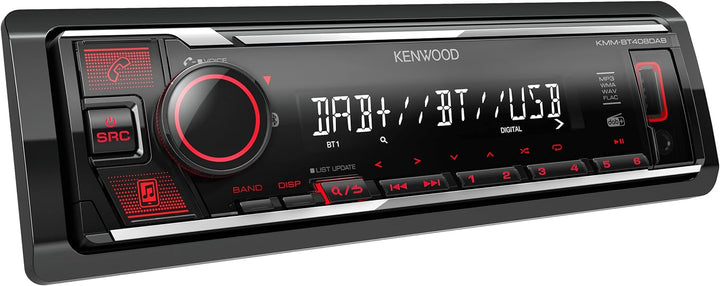 Kenwood KMM-BT408DAB - USB-Autoradio mit DAB+ & Bluetooth Freisprecheinrichtung (Soundprozessor, USB