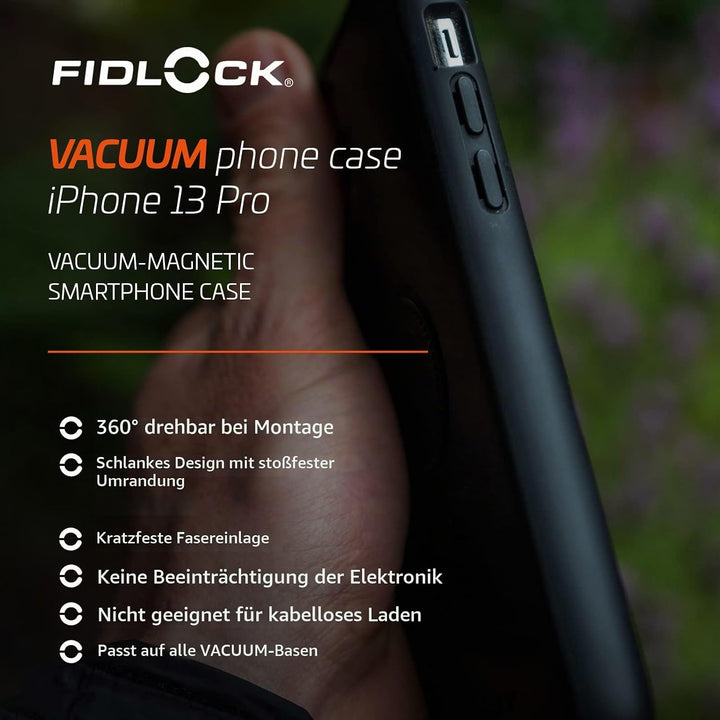 Fidlock Handyhülle Phone Case iPhone 13 Pro geeignet für alle Vacuum Handyhalterungen, IPhone 13 Pro