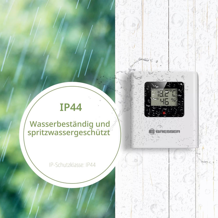 Bresser Quadro NV Thermo-Hygrometer mit 4 Messpunkten, integrierter Sensor und 3 Funksensoren, Smile