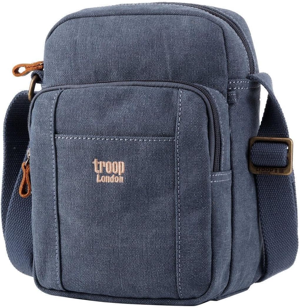 TRP0370 Troop London Classic Canvas Umhängetasche Blau, Blau