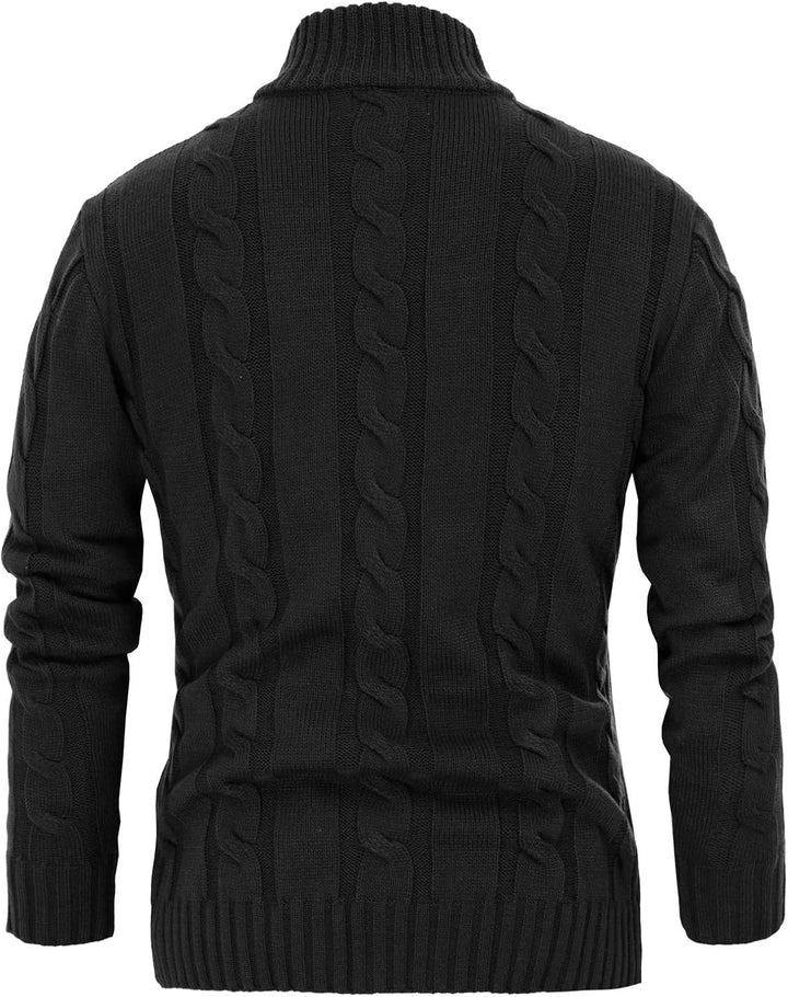 PJ PAUL JONES Herren Strickjacke mit Knopfverschluss Zopfmuster Strickjacke Cardigan mit Gerippter S