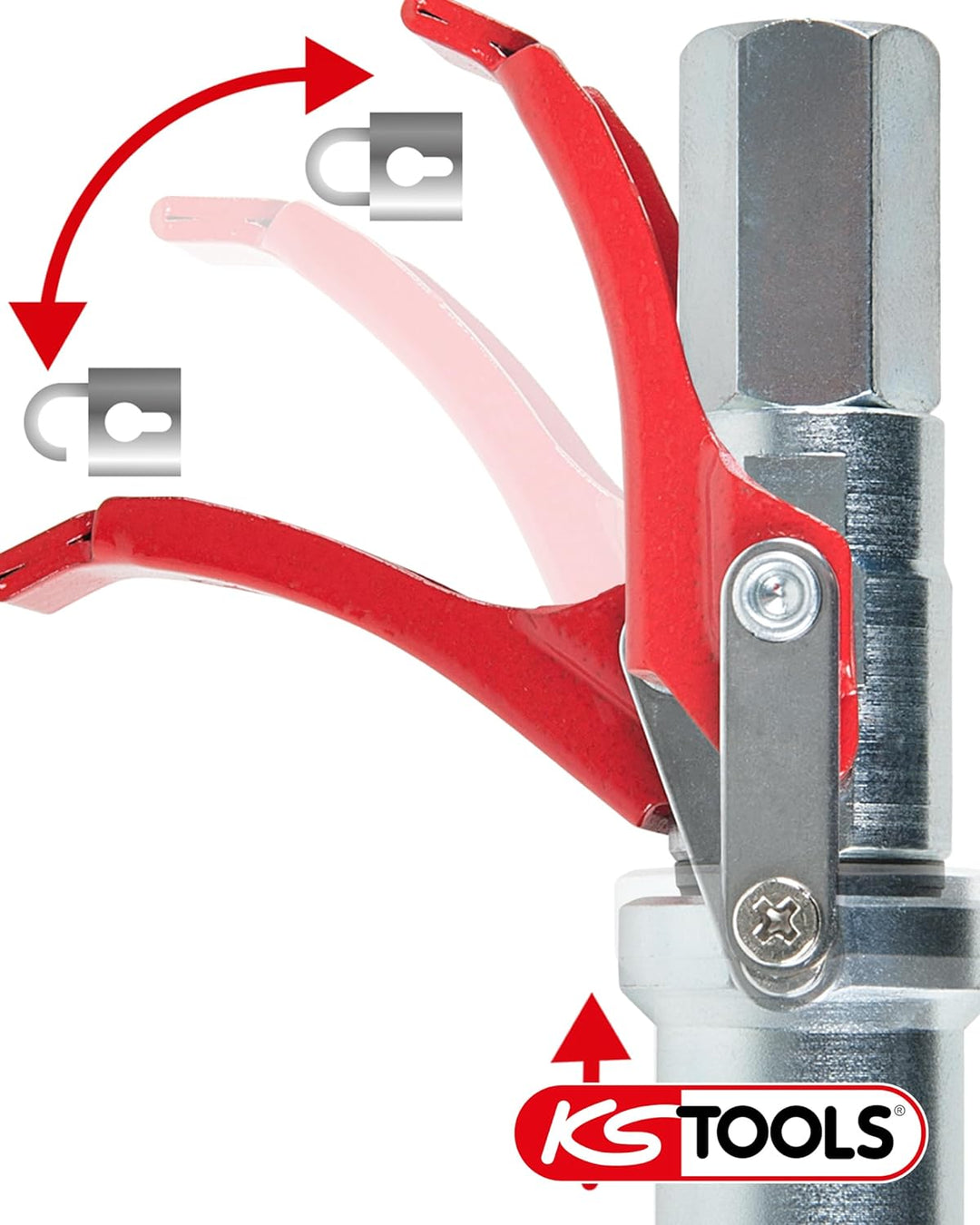KS Tools 980.1108 Quick-Lock Schnellkupplung für Fettpressen,