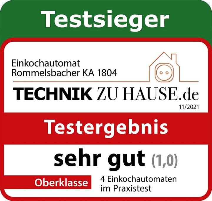 ROMMELSBACHER Glühwein-/Einkochvollautomat KA 1804 - 2-Schicht-Emaillierung, 27 Liter/für 14 Gläser