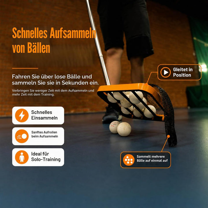 PICK 'N GO Tragbarer Ballpicker für Tischtennis, Ping Pong