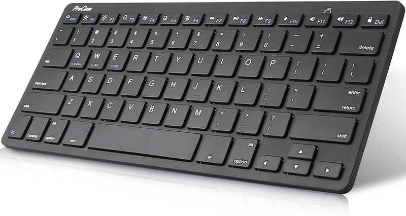 ProCase Universal Wireless US-English Keyboard (QUERTY-US Layout) for MacBook, Tablets, PC, Laptop,