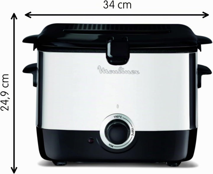 Moulinex AF220010 AF 2200 Mini 1 L, Edelstahl rostfrei, Kunststoff, 1 Liter, Silber Metallic