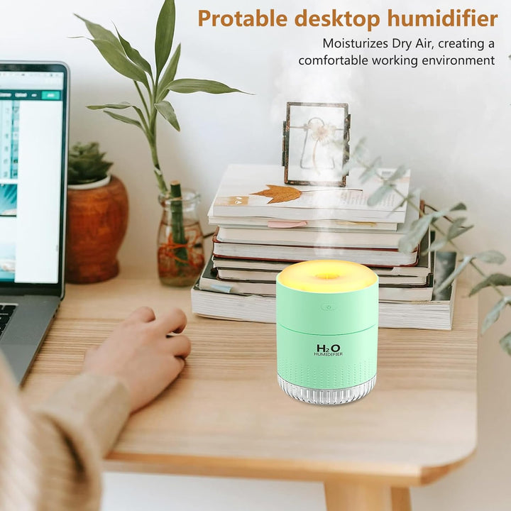 Luftbefeuchter Mini Luftbefeuchter klein USB einstellbar Mit Led-Licht AIR Humidifier mini with Soft