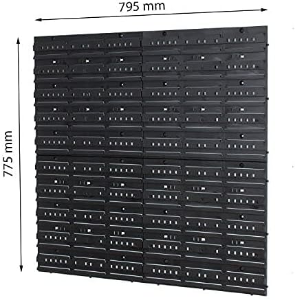 40 stck. Box mit Deckel + Wandregal 80 x 80 cm, Stapelboxen Schüttenregal Sichtlagerkästen Lagersyst