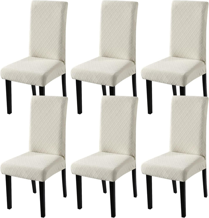 YISUN Universal Stretch Stuhlhussen 4er 6er Set Stuhlbezug für Stuhl Esszimmer (6er Set, Beige) Beig