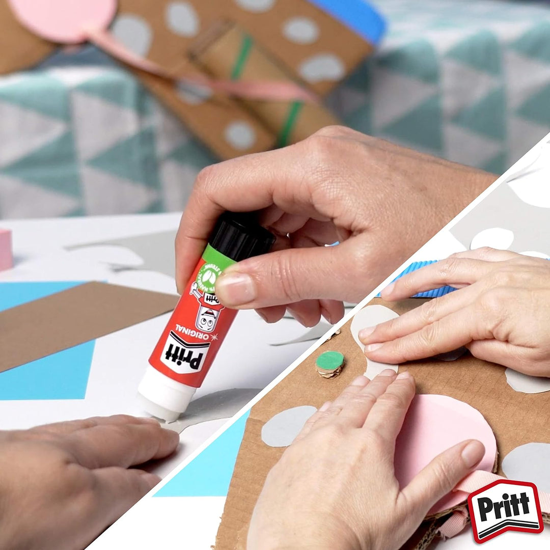 Pritt Klebestift, sicherer und kinderfreundlicher Kleber für Kunst und Bastelarbeiten, starker Klebs