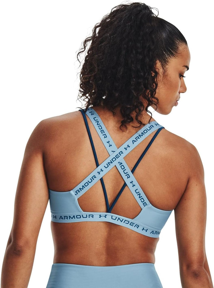 Under Armour Damen Ua Crossback Low Sports BH T-Shirt L Bunt
