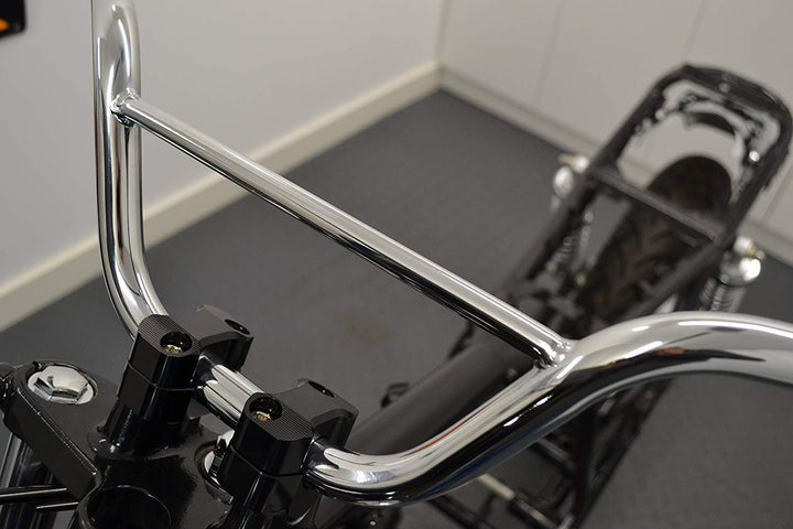 Motorrad Lenker Für Affe Fahrrad Pit Bike Scrambler - 22mm 7/8" Mit 4.5" Aufstieg - Chrom, Chrom