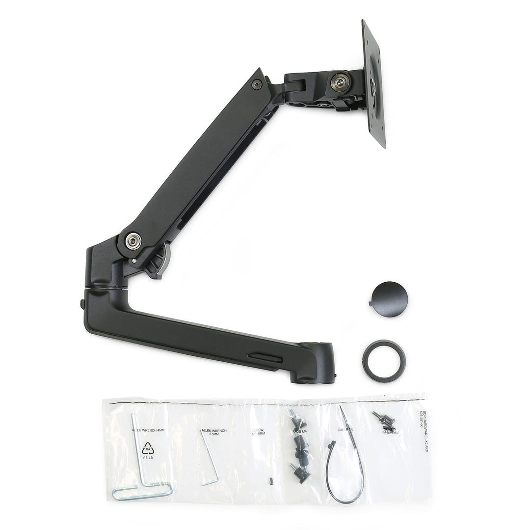 Ergotron Zusatzarm inkl. Ringsatz für LX Monitor Arm in Schwarz, 98-130-224