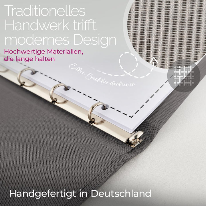 Hochzeitideal – Stammbuch der Familie Serie Alan 21,0 cm x 15,0 cm - Buchbinderleinen Stammbuch Hoch