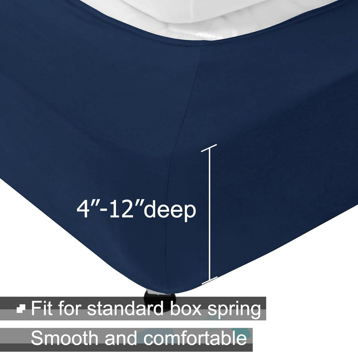 Boxspring-Bezug, King-Size-Bett, Jersey-Strick und dehnbar, 4 Seiten, für Hotel und Zuhause, King-Si