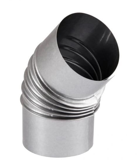 Ofenrohr FAL Rauchrohr feueraluminiert Kaminrohr Abgasrohr Ofenzubehör Ofenknie Bogen 45° 100 mm 100