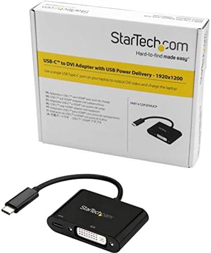 StarTech.com USB-C auf DVI Adapter mit USB Stromversorgung -USB Typ C Adapter - DVI Adapter - 1920 x