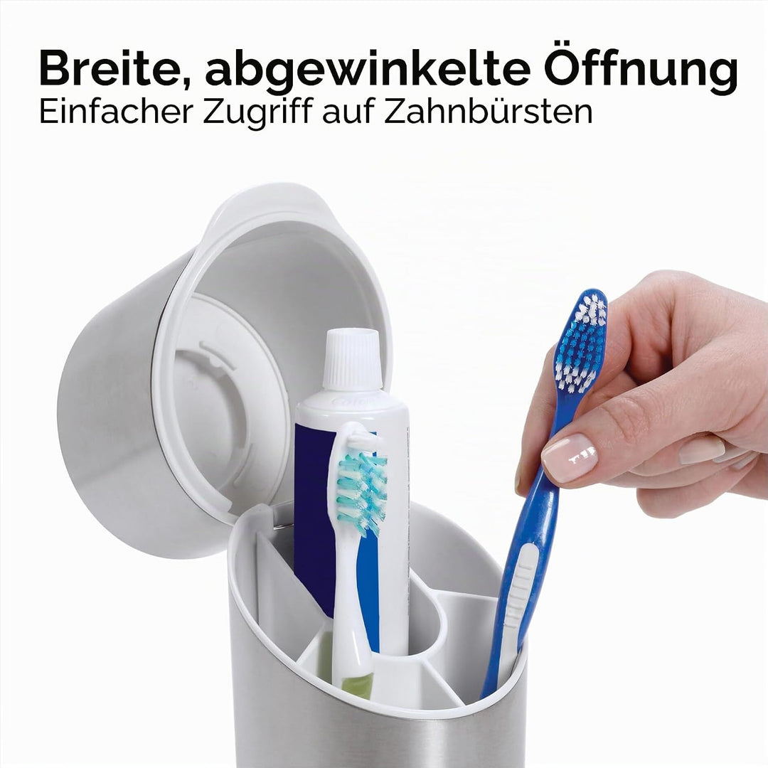 OXO Good Grips Zahnbürsten-Organizer aus Edelstahl, 24 cm 1 9.75 Inch, 1 9.75 Inch