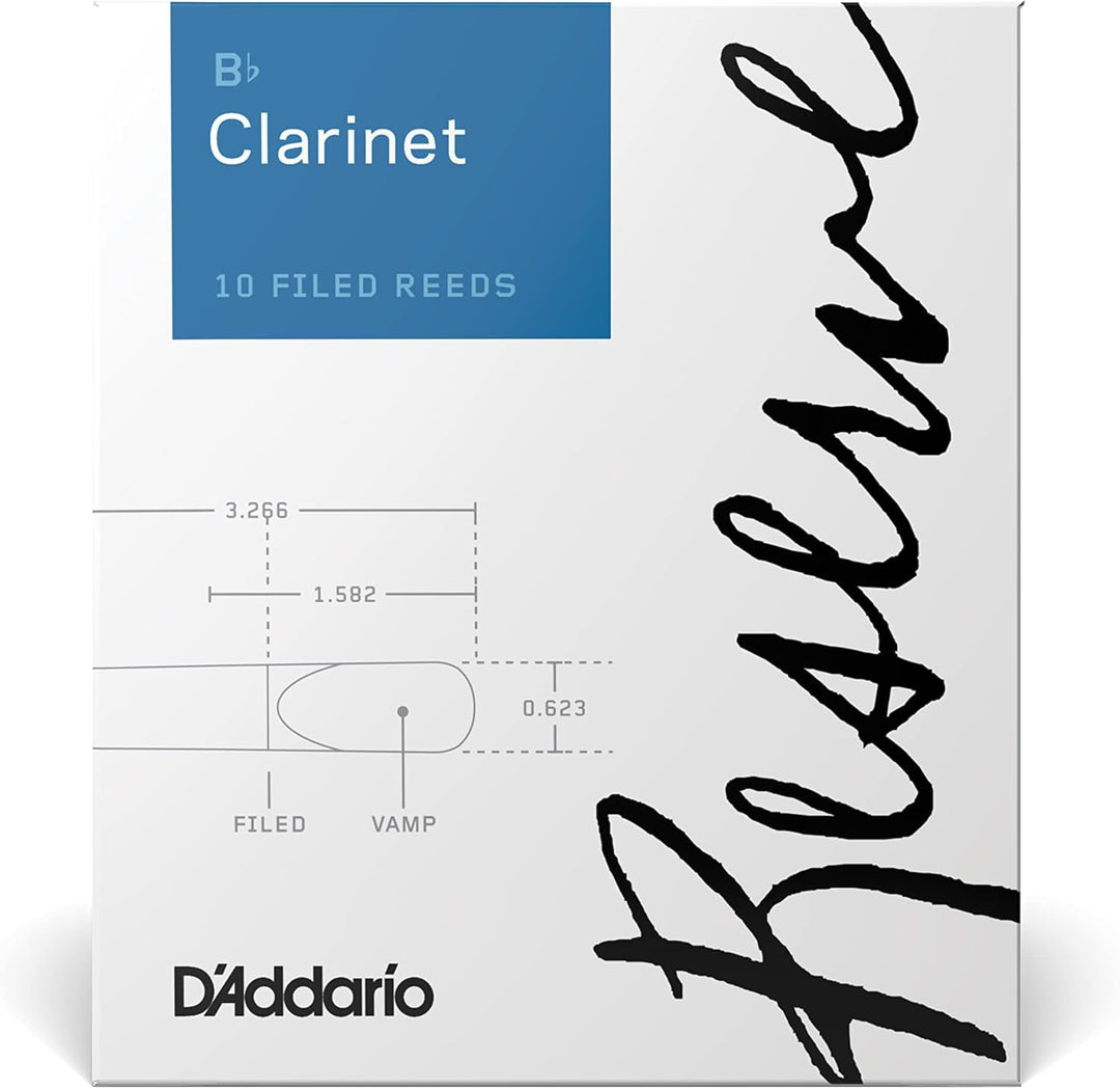 D'Addario Reserve Blätter für Bb-Klarinette (Böhm) Stärke 2.5 (10 Stück) Stärke 2,5 10-Pack, Stärke