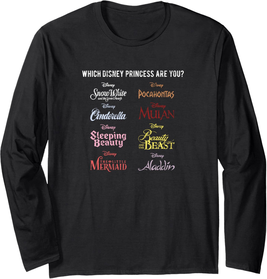 Disney Princess Which Disney Princess Are You Langarmshirt