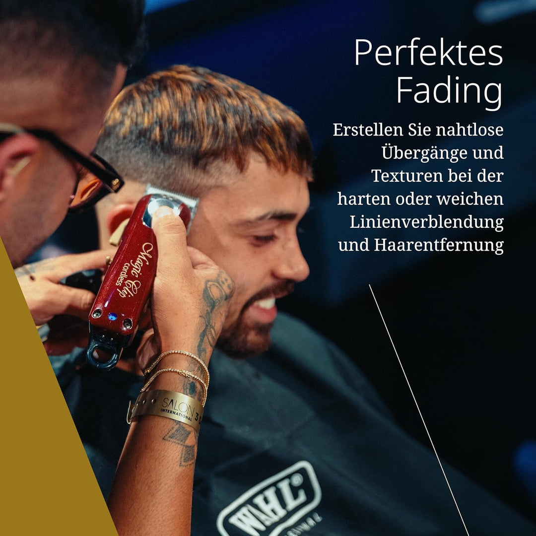 Wahl Cordless Magic Clip - Haarschneidemaschine für Blending, Rot, Cordless