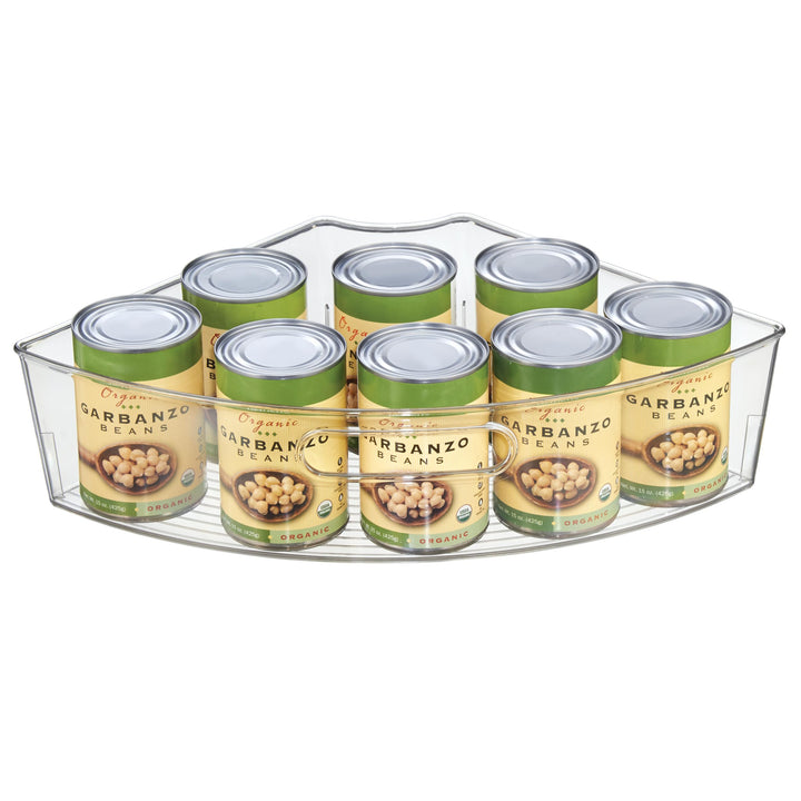 iDesign 62630EU Lazy Susan Schrank-Behälter 1/4, Durchsichtig, Farblos, Farblos