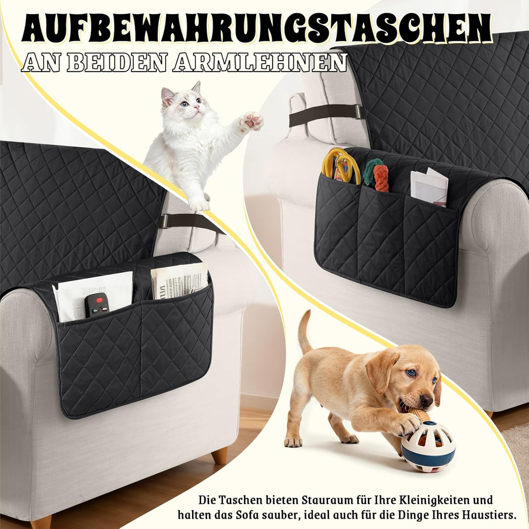 TAOCOCO Sofa Überzug, Sofabezug Wasserdicht Mit Gummiband，Wohnzimmer Anti-Rutsch Gepolsterter Sofasc