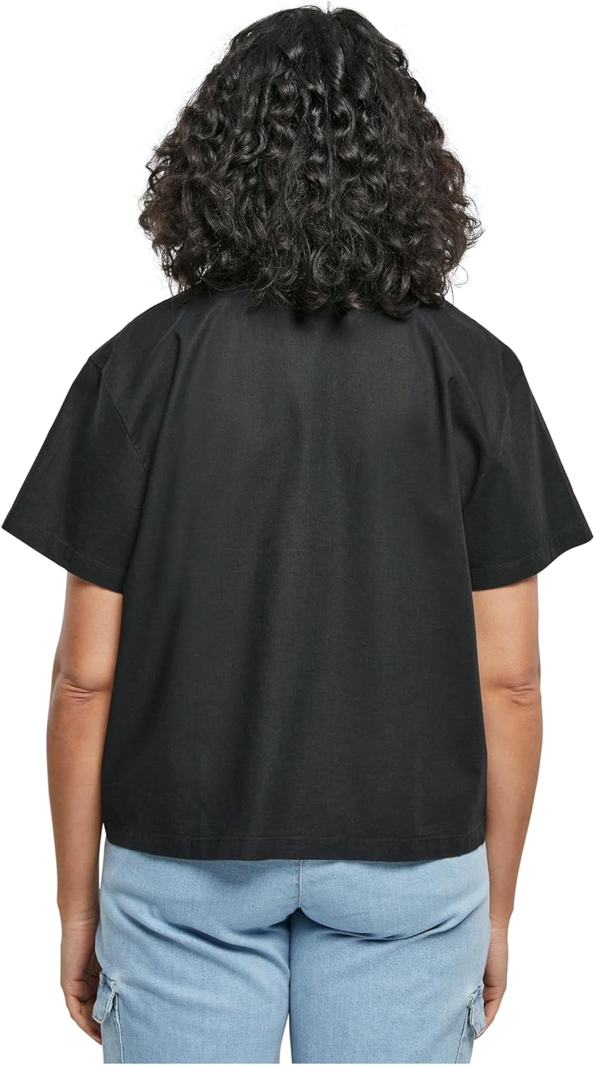 Urban Classics Ladies Linen Mixed Resort Shirt, Resort Leinen Hemd für Damen, erhältlich in vielen v