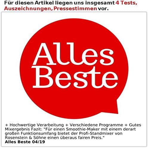 Rosenstein & Söhne Sojamilchbereiter: Profi-Standmixer mit Wärme-Funktion, Touch-Tasten, 1,75 l, 1.5