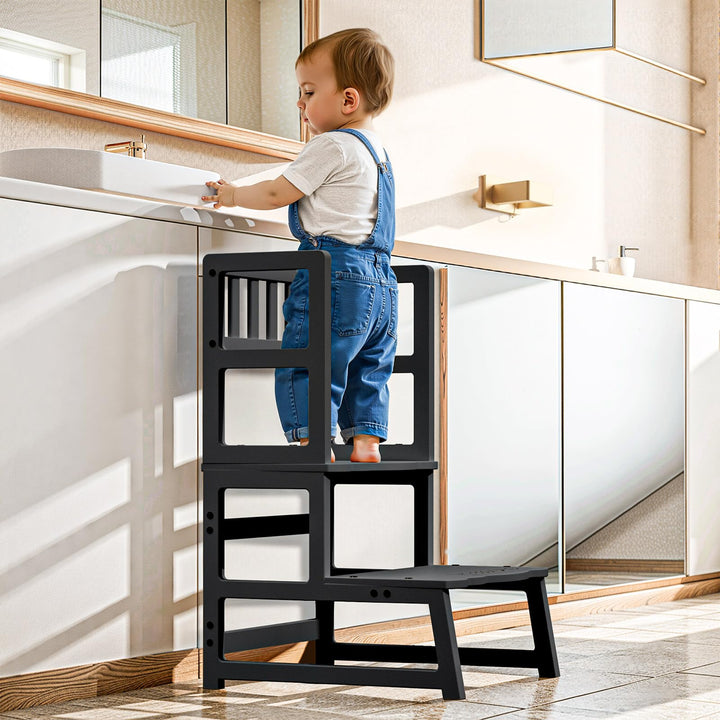 COSYLAND Lernturm ab 1 Jahr & 2 Jahre – Montessori Lernturm für Kinder – Sicherer Learning Tower & T