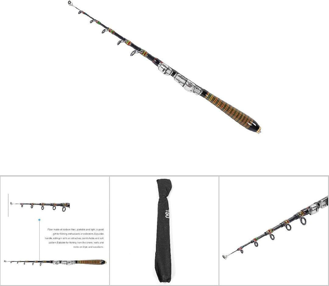 Angelrute Carbon Super Light Tragbare Angelrute Versenkbare EIS Angelrute 1,2 m / 1,5 m / 2,1 m / 2,
