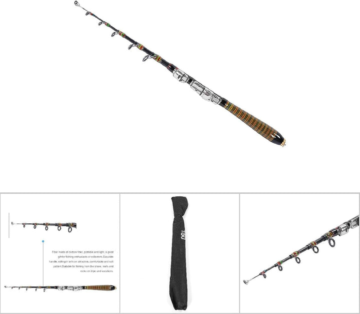 Angelrute Carbon Super Light Tragbare Angelrute Versenkbare EIS Angelrute 1,2 m / 1,5 m / 2,1 m / 2,