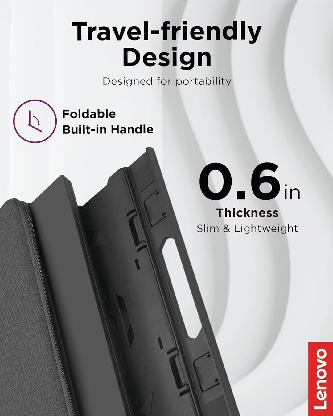 Lenovo 2 in 1 Laptop Ständer Ergonomisch 10 einstellbare Neigungswinkel Belüftet Rutschfest Tragbar