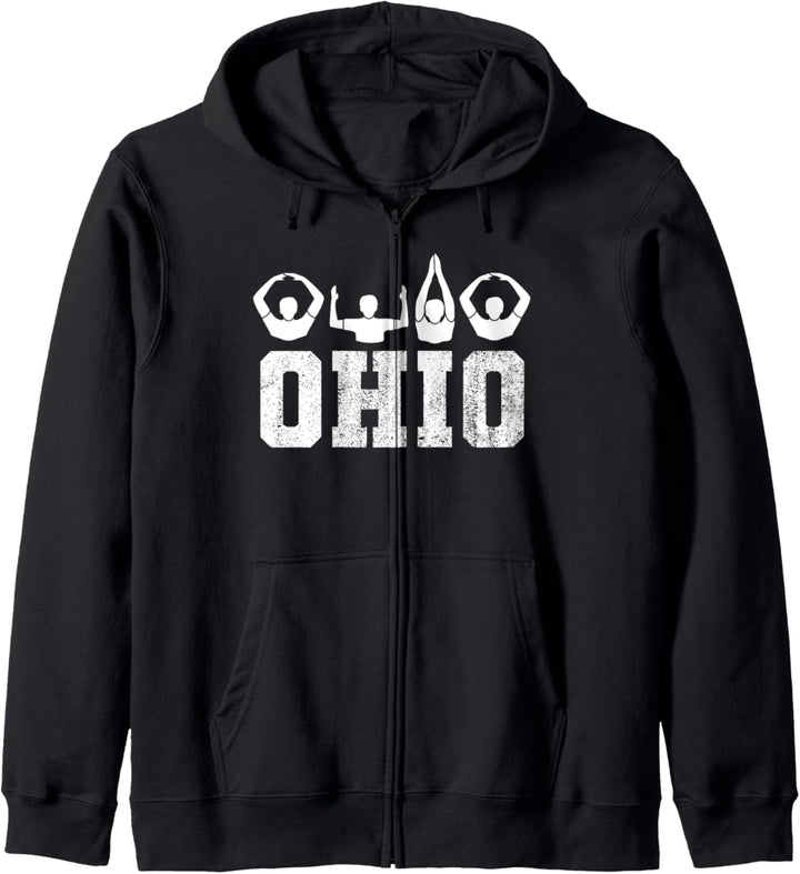 OHIO People Silhouetten State Of Ohio The Buckeye State Kapuzenjacke