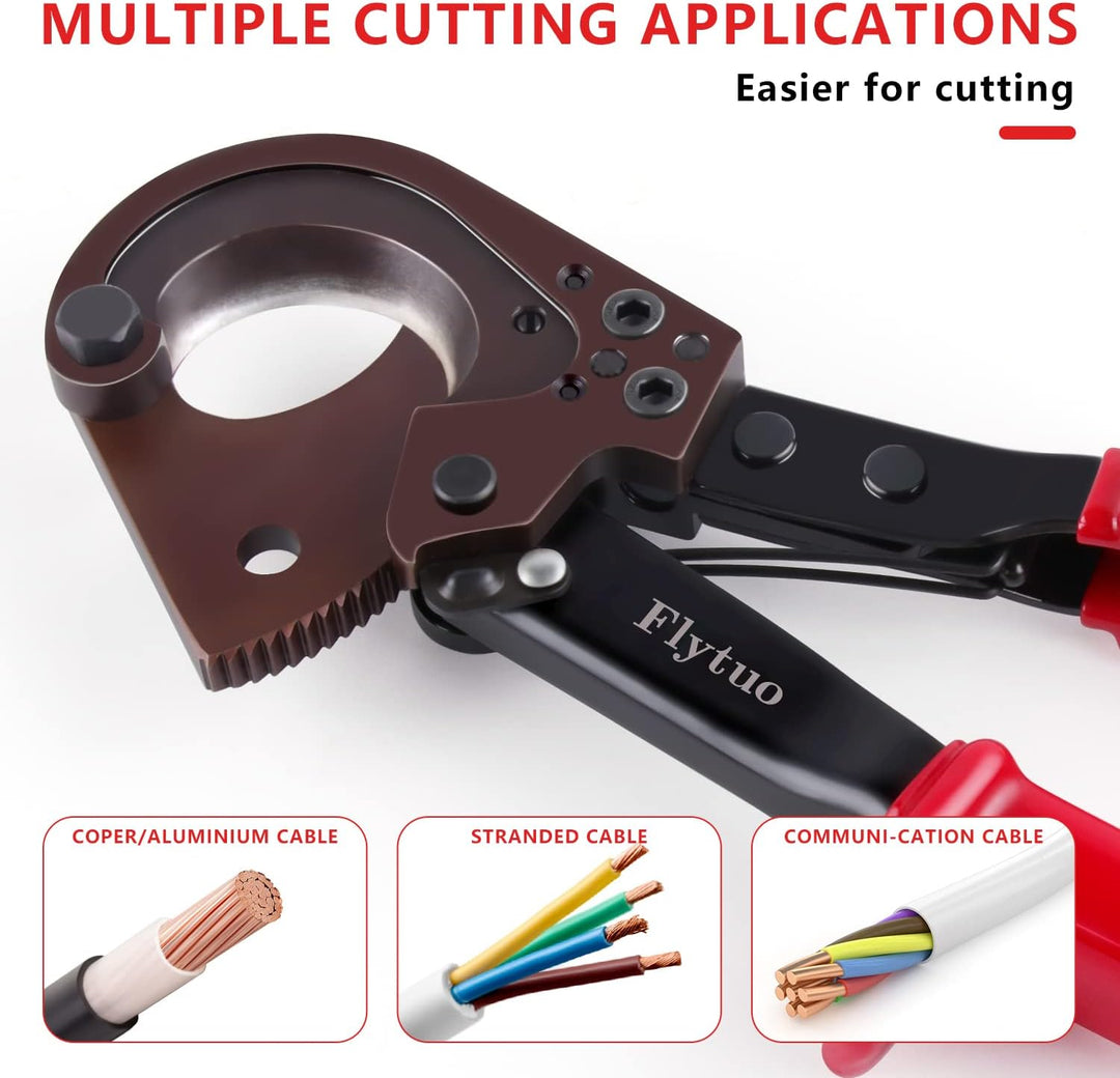 Flytuo Kabelschneider, verbesserte Klinge, robuster Kabelschneider für Aluminium-Kupferkabel und ele