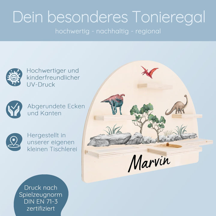 personalisiertes Tonie Regal für Kinderzimmer - Magnetisches Toniebox Regal für Toniebox1 &amp; 2 Plus F