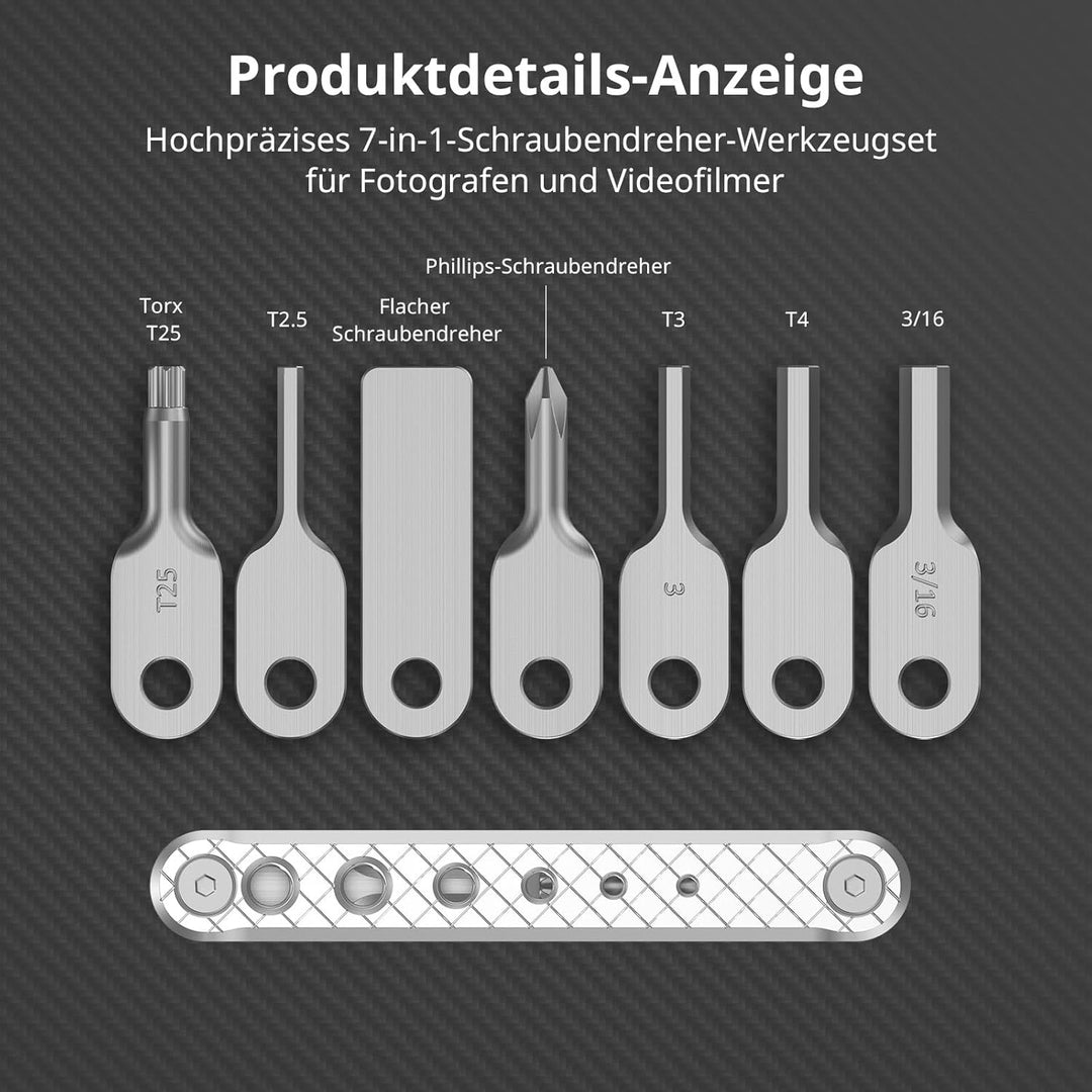 SMALLRIG Kamera Multitool Werkzeug mit Schraubendreher und Schraubenschlüssel, Folding Screwdriver T