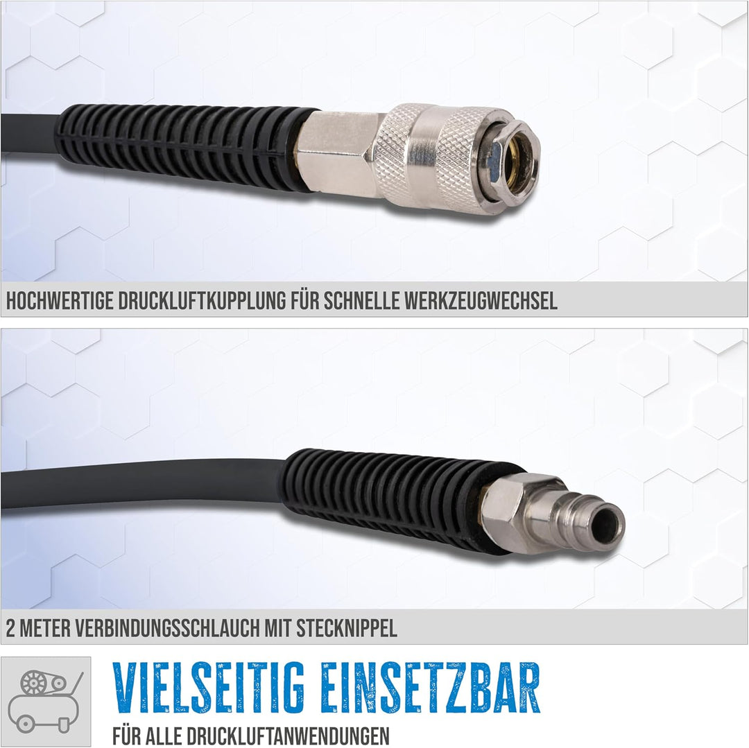 Güde Automatikschlauchtrommel 10 m (Arbeitsdruck 12 bar, 180° schwenkbar, hochflexibler öl- und temp
