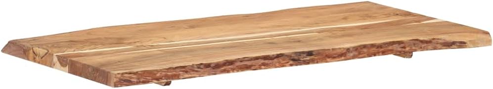 vidaXL Massivholz Tischplatte Baumkante Massivholzplatte Akazie 118x(50-60) x3,8cm 120 x 60 x 3.8 cm