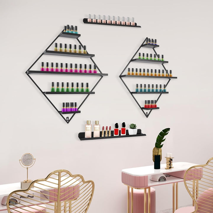 5 Ebenen Rhombus Nagellack Organizer Regal Display, Nagellack Regal, Wandregal Nagellackständer, Met