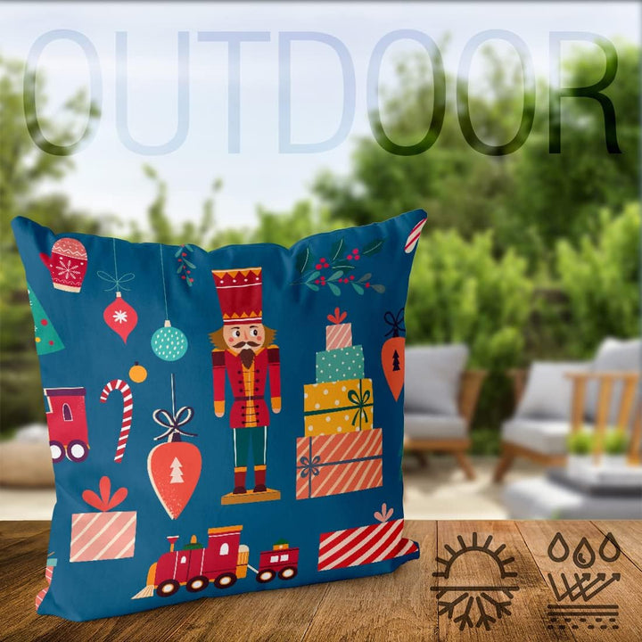 VOID Nussknacker Geschenke Kissenbezug Kissenhülle Sofakissen Kissen Deko Weihnachten Winter Weihnac