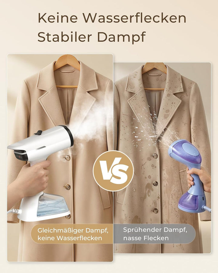 HOMEASY Dampfglätter mit Saugfunktion für Kleidung 6000Pa Vakuum Technologie 25s Schnellaufheizung 2