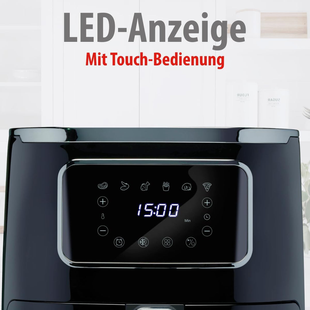 alpina Heissluftfritteuse 4.5L - Airfryer für 3 bis 4 Personen - Air Fryer mit Digitalanzeige - Eins
