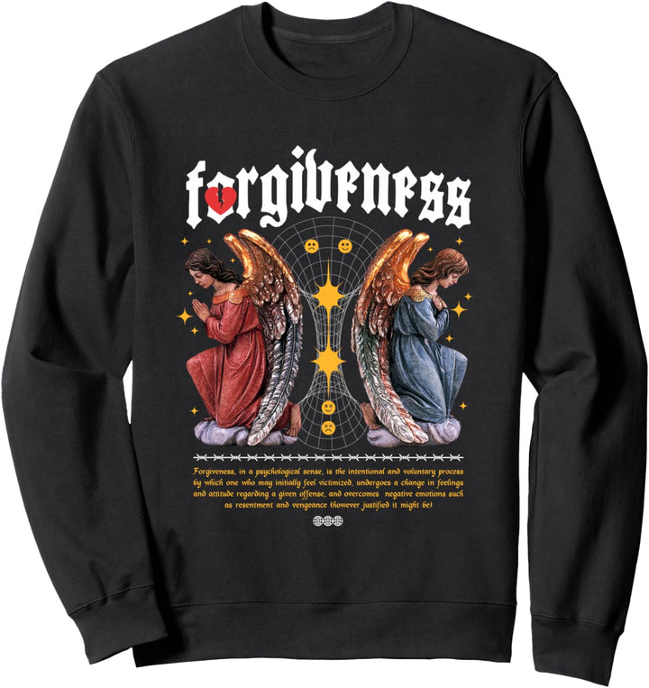 Forgiveness Vergebung Angels - Sad Aesthetic Edgy Streetwear Sweatshirt