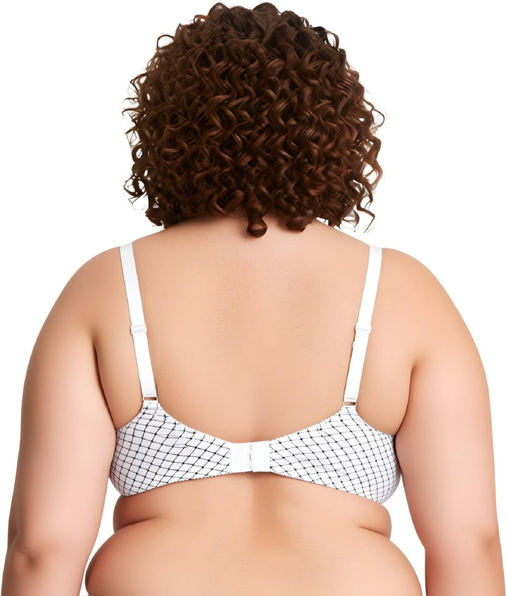 Curve Muse Damen Minimizer Ungefütterter Bügel-BH mit Spitzenstickerei - 2er Pack 75C Buttermilchdru