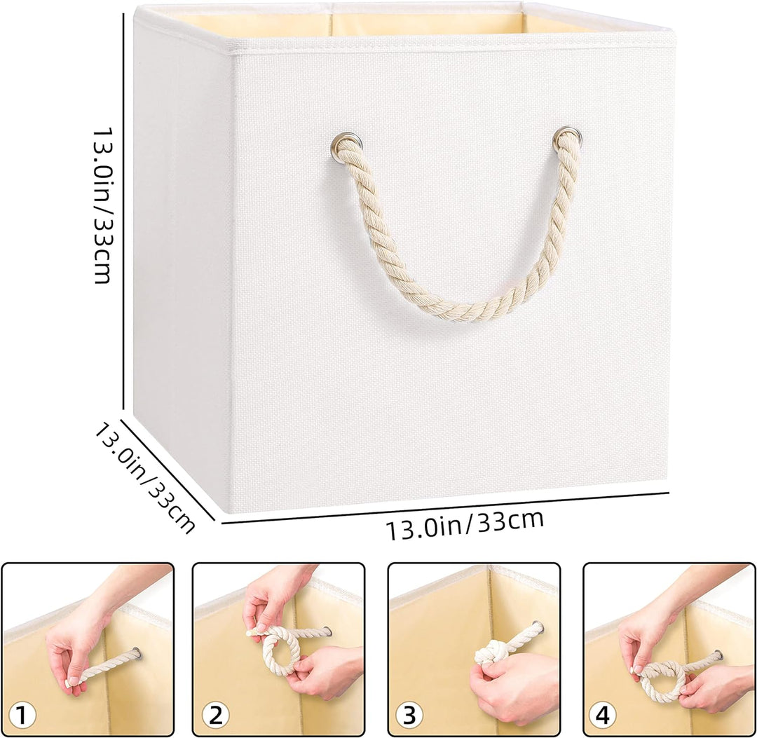 Yawinhe Aufbewahrungsbox, Faltbare Aufbewahrungsboxen ohne Deckel, Waschbare, Offene Stoffbox, für S