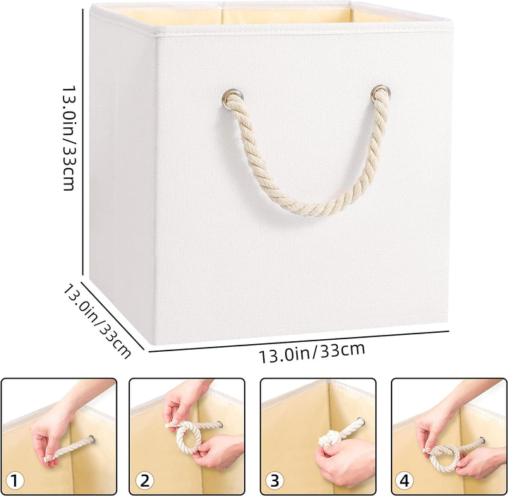 Yawinhe Aufbewahrungsbox, Faltbare Aufbewahrungsboxen ohne Deckel, Waschbare, Offene Stoffbox, für S