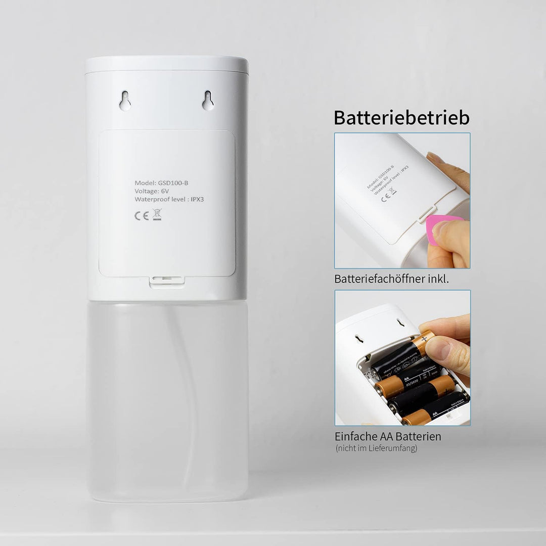 XTRAFOX® Premium Desinfektionsspender, automatisch inkl. Wandhalterung und dt. Anleitung - weiss/350