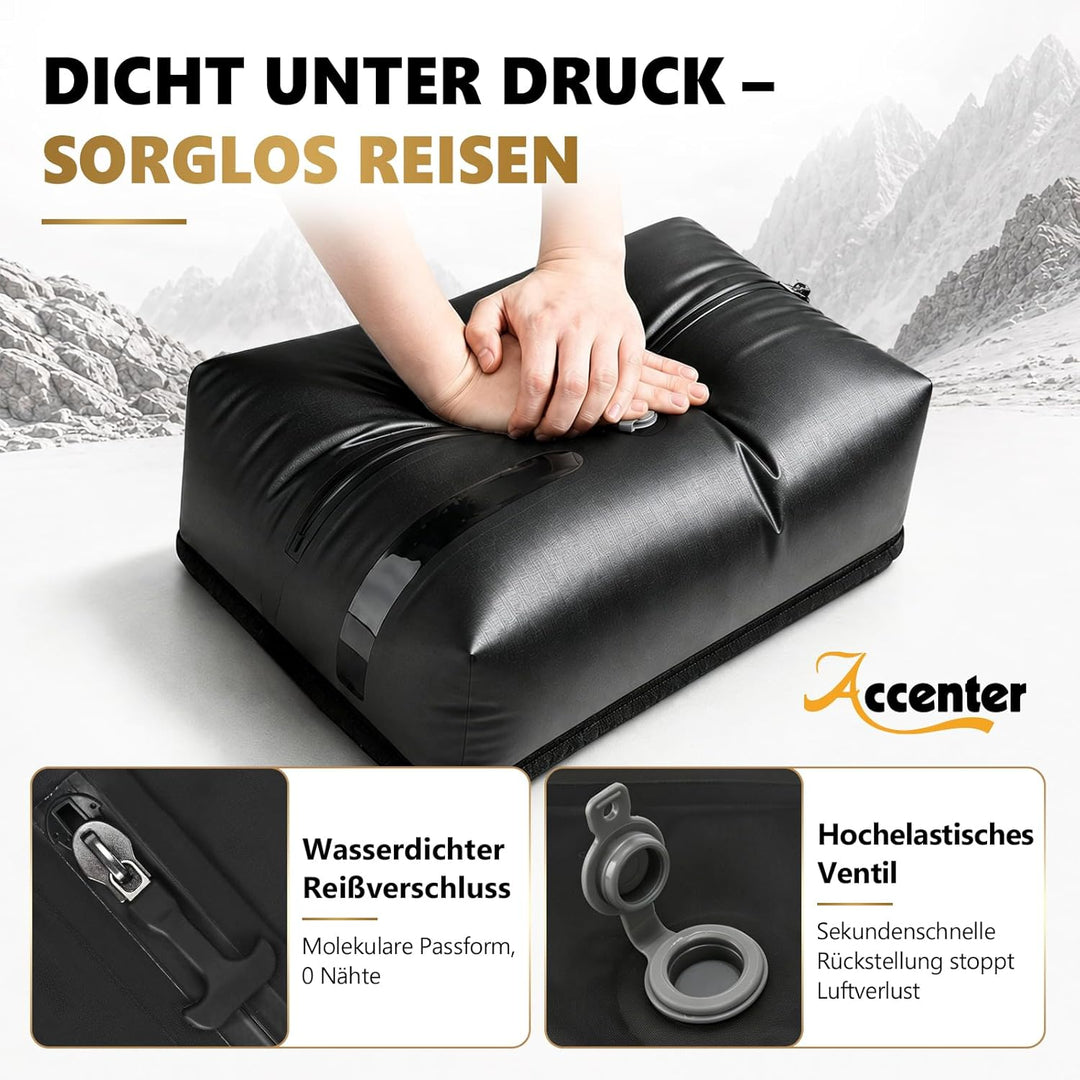 Accenter Vakuumbeutel für Kleidung Reise,IP68-Wasserdichte Aufbewahrungstasche, Wiederverwendbarer K
